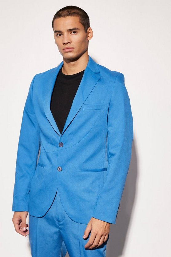 Slim Fit Anzugjacke mit Detail