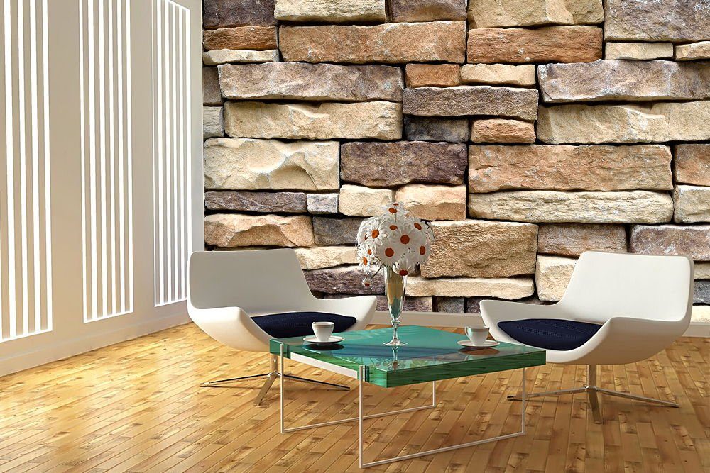 WandbilderXXL Fototapete Real Stones, glatt, Steinoptik, Vliestapete, hochwertiger Digitaldruck, in verschiedenen Größen