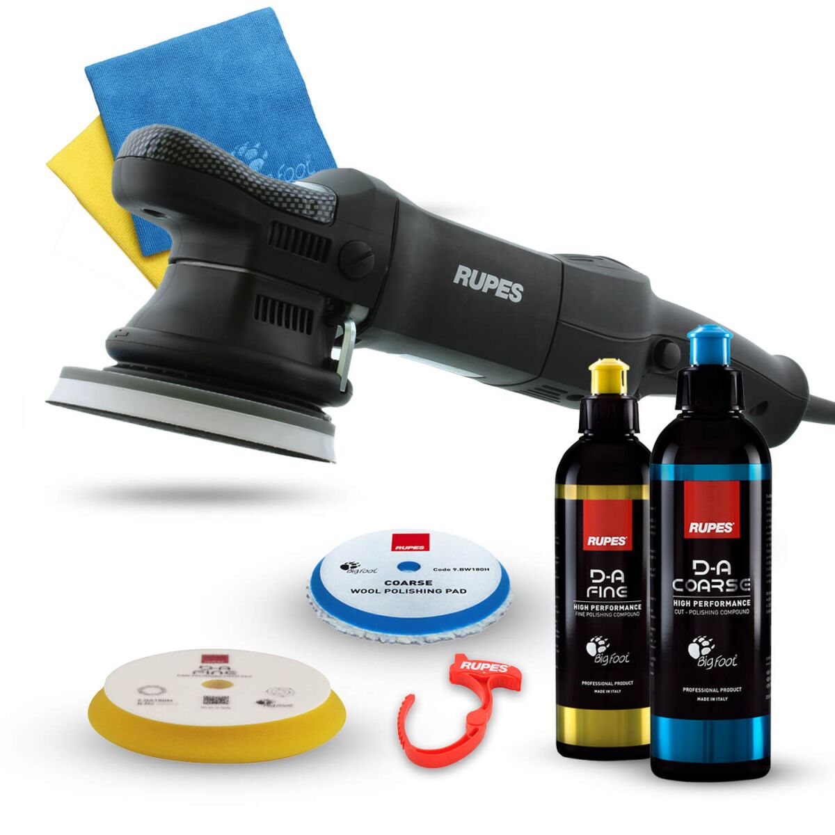 Rupes BigFoot LHR 15ES Exzenterpoliermaschine Basis Kit, 8-teilig