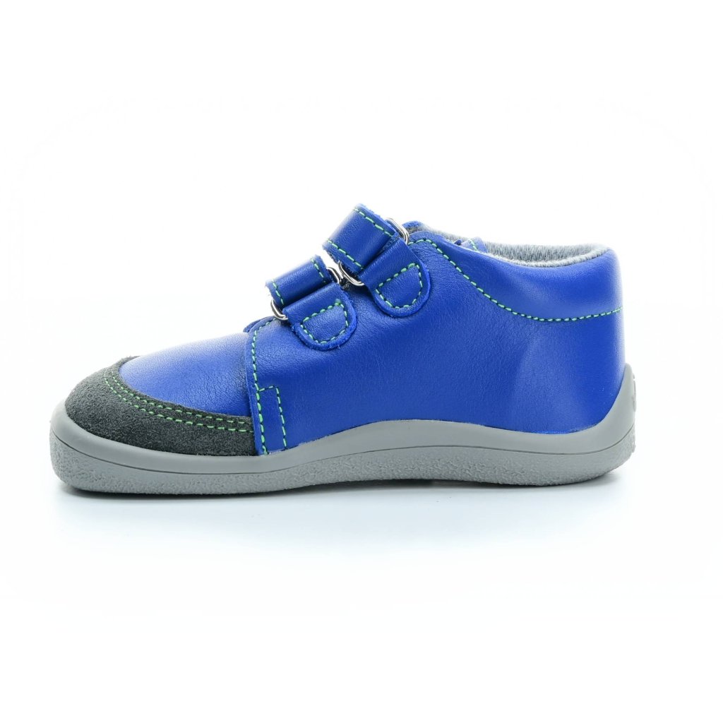 Beda Matt mit Membran (BF 0001/W/M/SO) blaue Barfuß-Stiefeletten