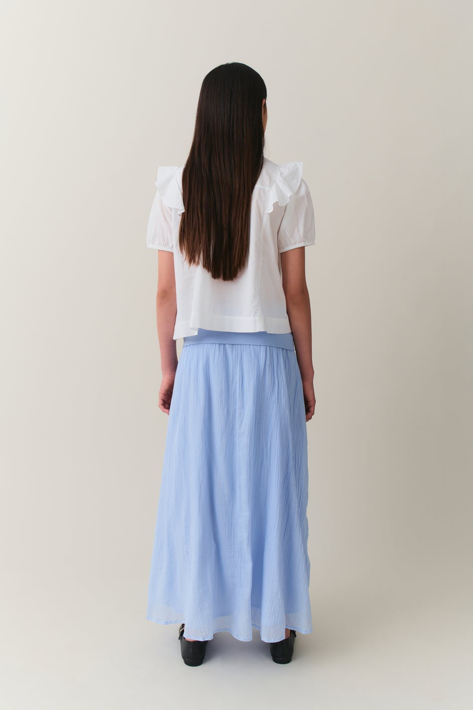 Y folded maxi skirt