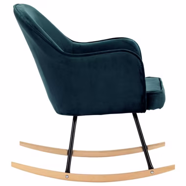 möbelando Schaukelstuhl Aletshausen (B/H/T: 60x84x74 cm), aus Samt in Blau