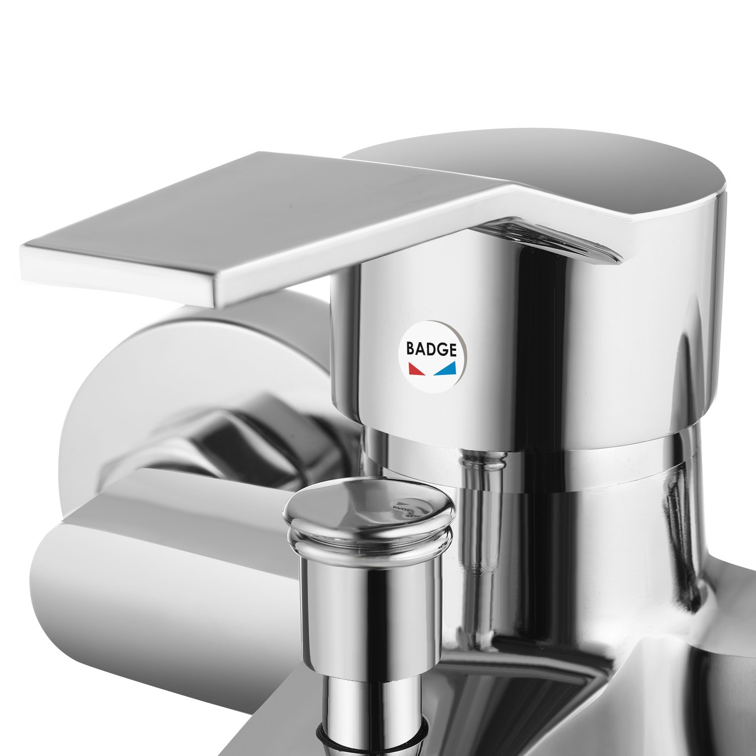 iscooter Wannenarmatur Badewannenarmatur, Wannenarmatur, Aufputz Badarmatur für 2 Funktionen automatische Umstellung für Badewanne und Dusche, Chrom