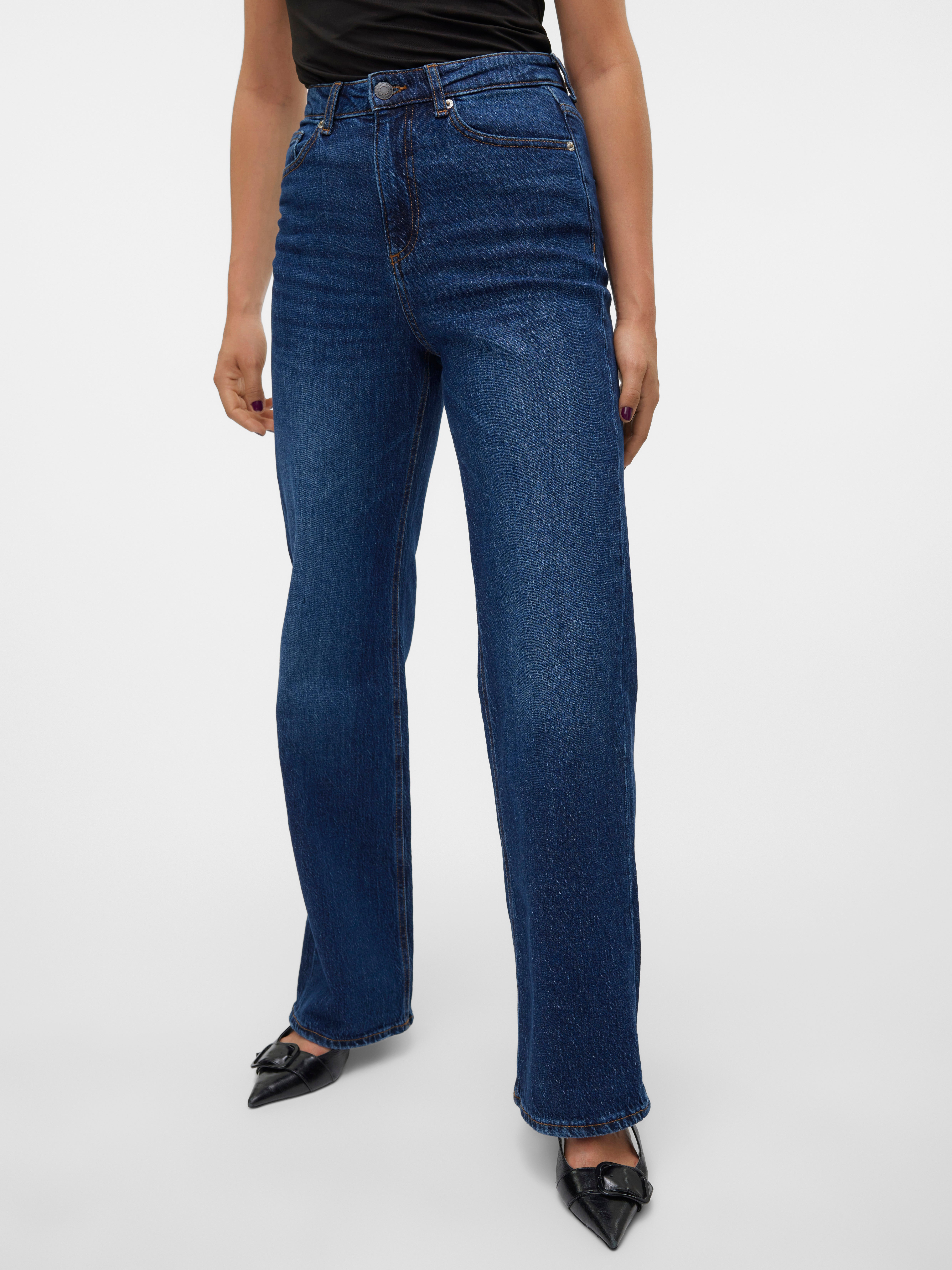 VMTESSA Hohe Taille Weiter Beinschnitt Jeans