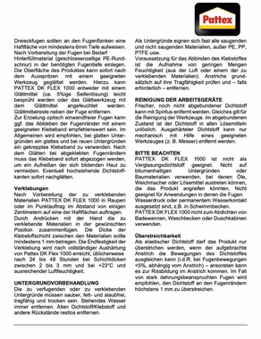 Pattex Dekorpaneele PATTEX DK FLEX 1000 Montagekleber PVC XPS EPS Befestigung Kleber Fix Fest Kartusche 390ml