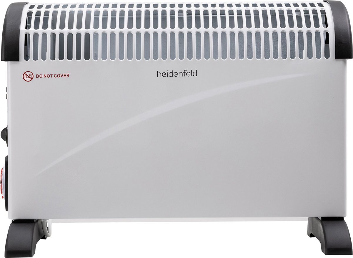Heidenfeld Heizlüfter Konvektor Elektroheizung HL200 3 Jahre Garantie 3 Heizstufen, 2000 W, Mobil Energiesparend Heizung elektro Heizstrahler Konvektorheizung