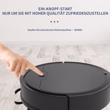 DOPWii Saugroboter 6W 1800Pa 3 in 1 Roboter Staubsauger, Kehren Saugen Wischen,400mL, 6,00 W, Beutellos