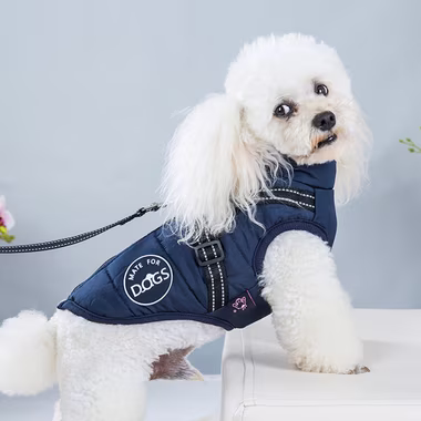 Mate for dogs Hundemantel Hundejacke Haustier Weste mit Brustgeschirr Gurt gefüttert, in verschiedenen Größen