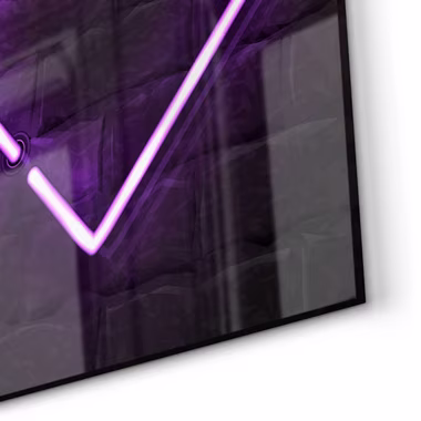 DEQORI Küchenrückwand 'Neonfarbene Herzen', Glas Spritzschutz Badrückwand Herdblende