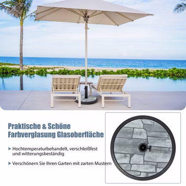 COSTWAY Kunststoffschirmständer Sonnenschirmständer