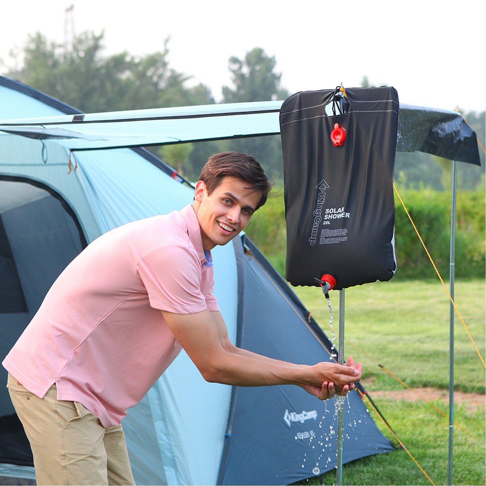 KingCamp Solardusche 20 L Solardusche Camping Outdoor, Garten Reise Dusche Solar Shower