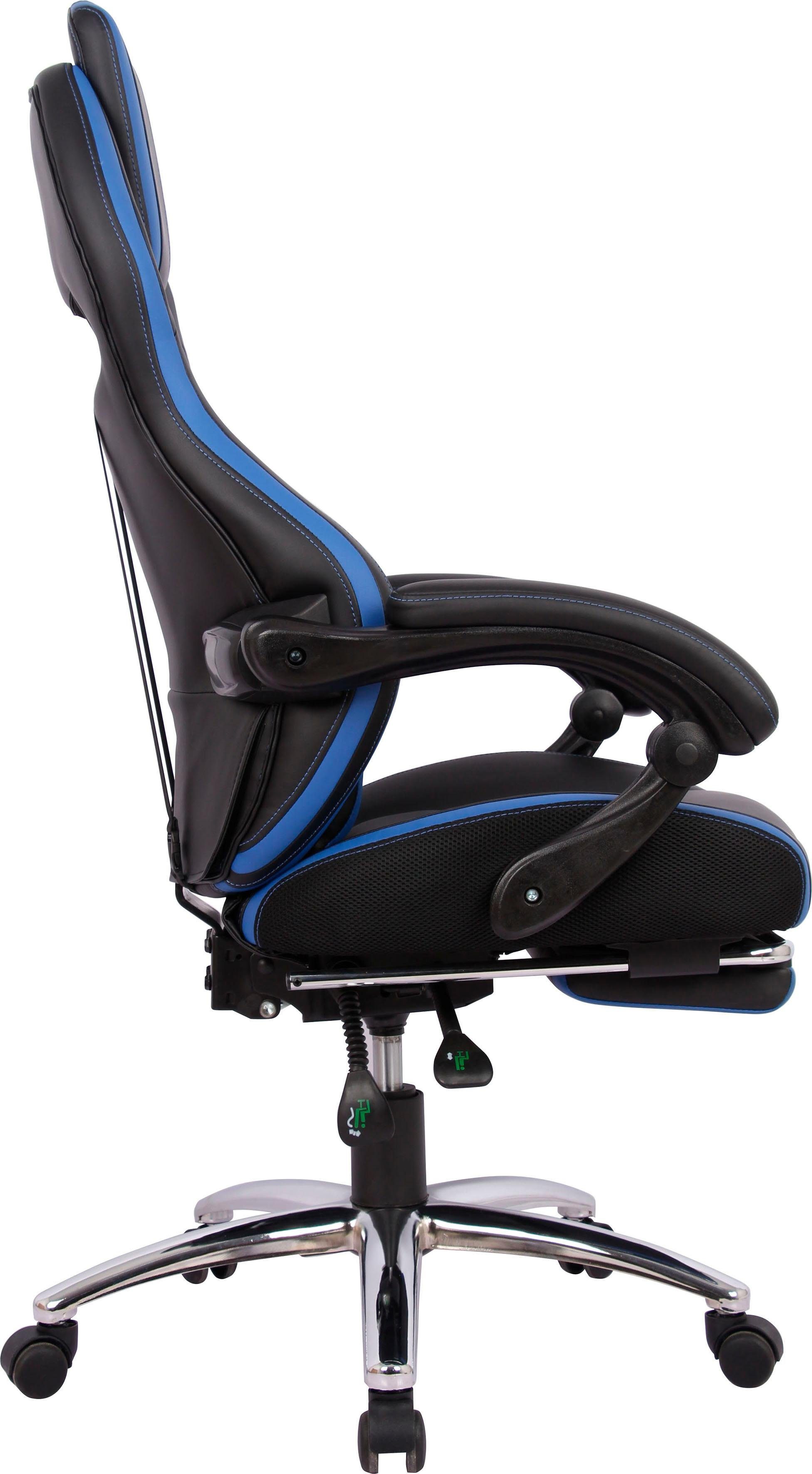 INOSIGN Gaming-Stuhl Sprinta 1, Chefsessel mit ausziehbarer Fußstütze, komfortabel gepolstert mit vielen ergonomischen Funktionen