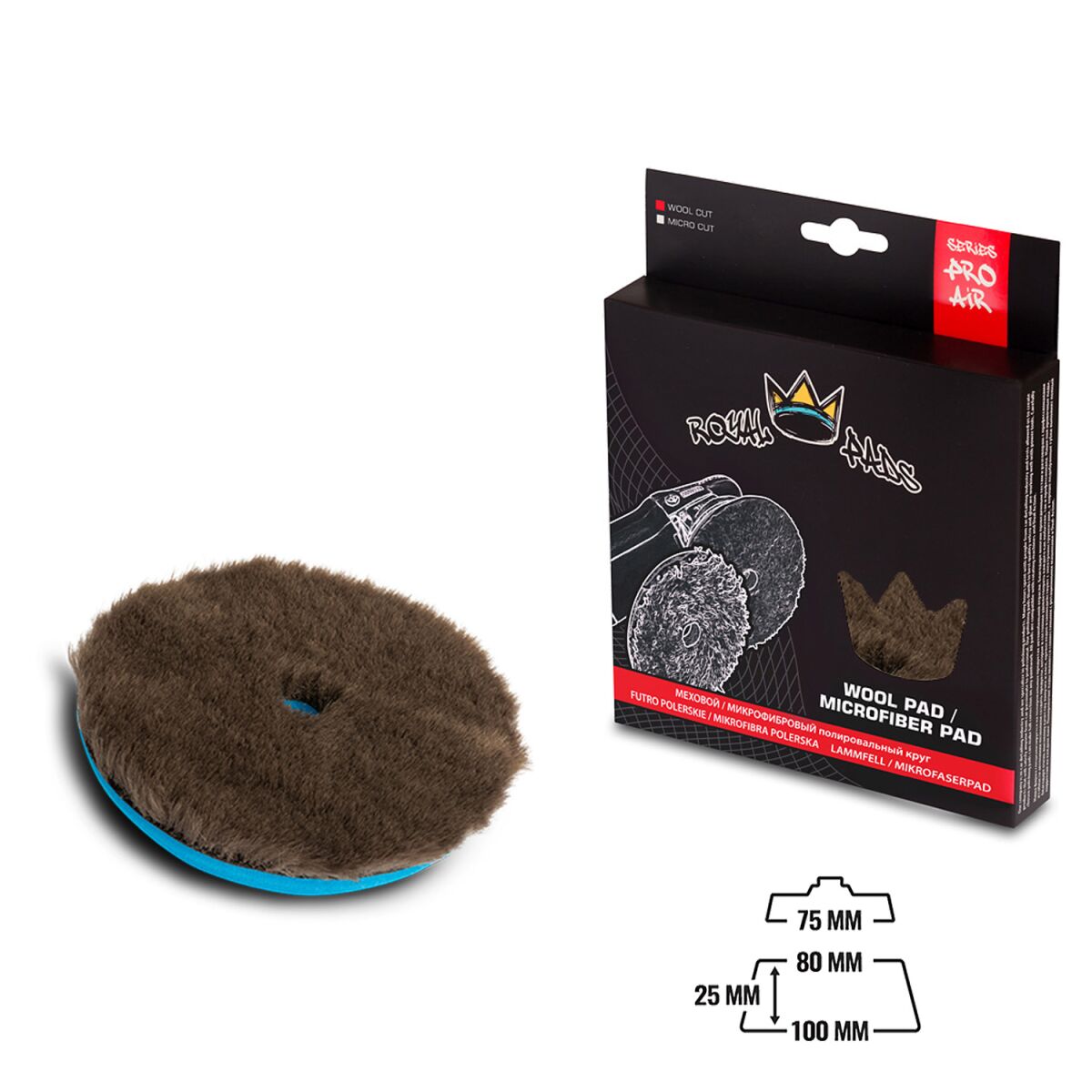 Royal Pads AIR Synthetic WoolCut Woll-Polierpad 80mm