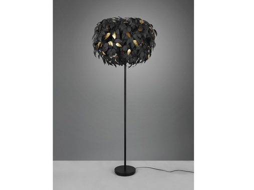 meineWunschleuchte LED Stehlampe, Dimmfunktion, LED wechselbar, Warmweiß, ausgefallene moderne Desig-ner skandinavisch Schwarz, dimmbar H: 180cm