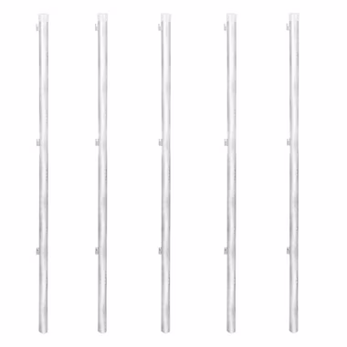vidaXL Gartenzaun Maschendrahtzaun mit Pfosten Bodenhülsen Stahl Verzinkt 15x0,8m, (1-St)