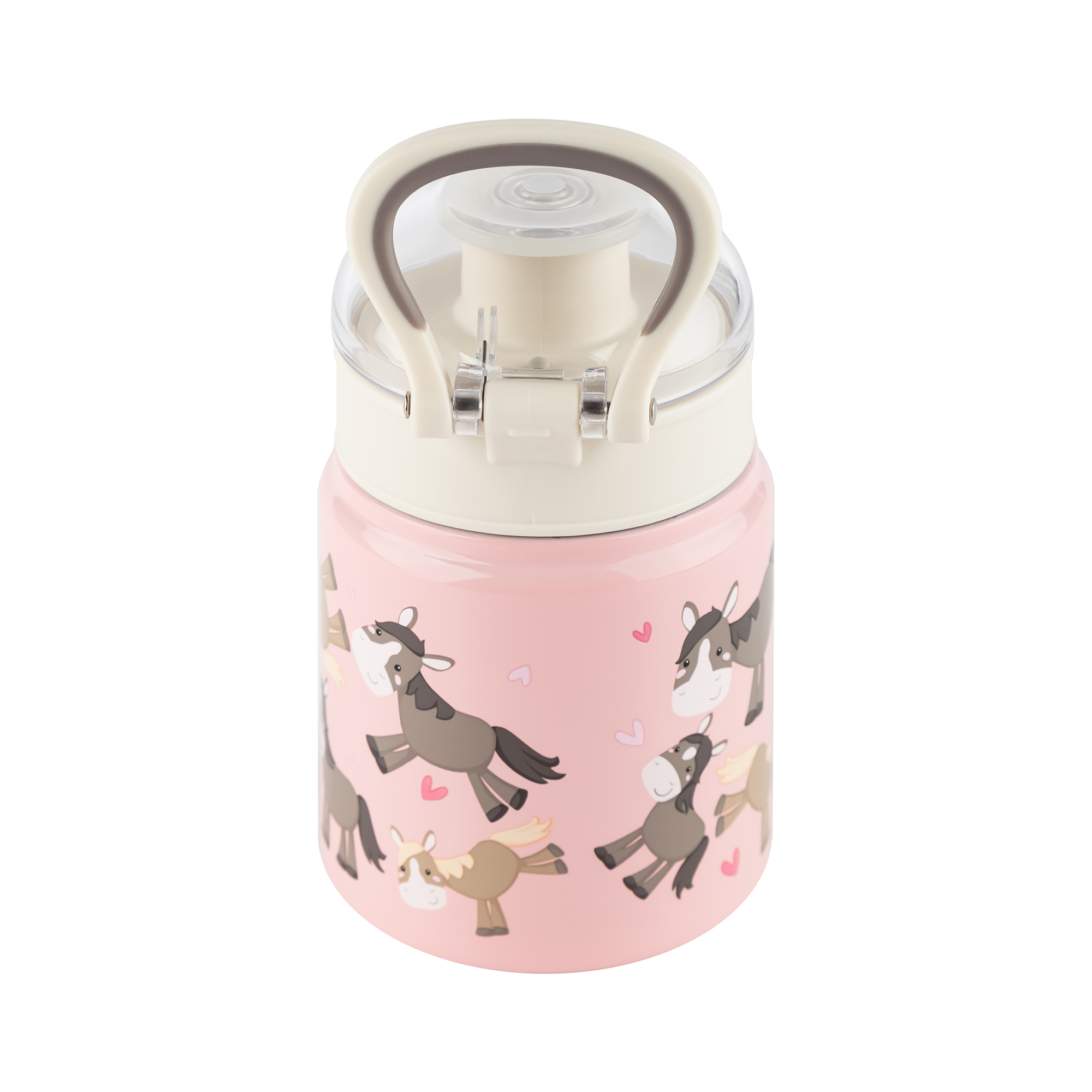 Kinder Set Edelstahl-Trinkflasche und Brotbox Pony