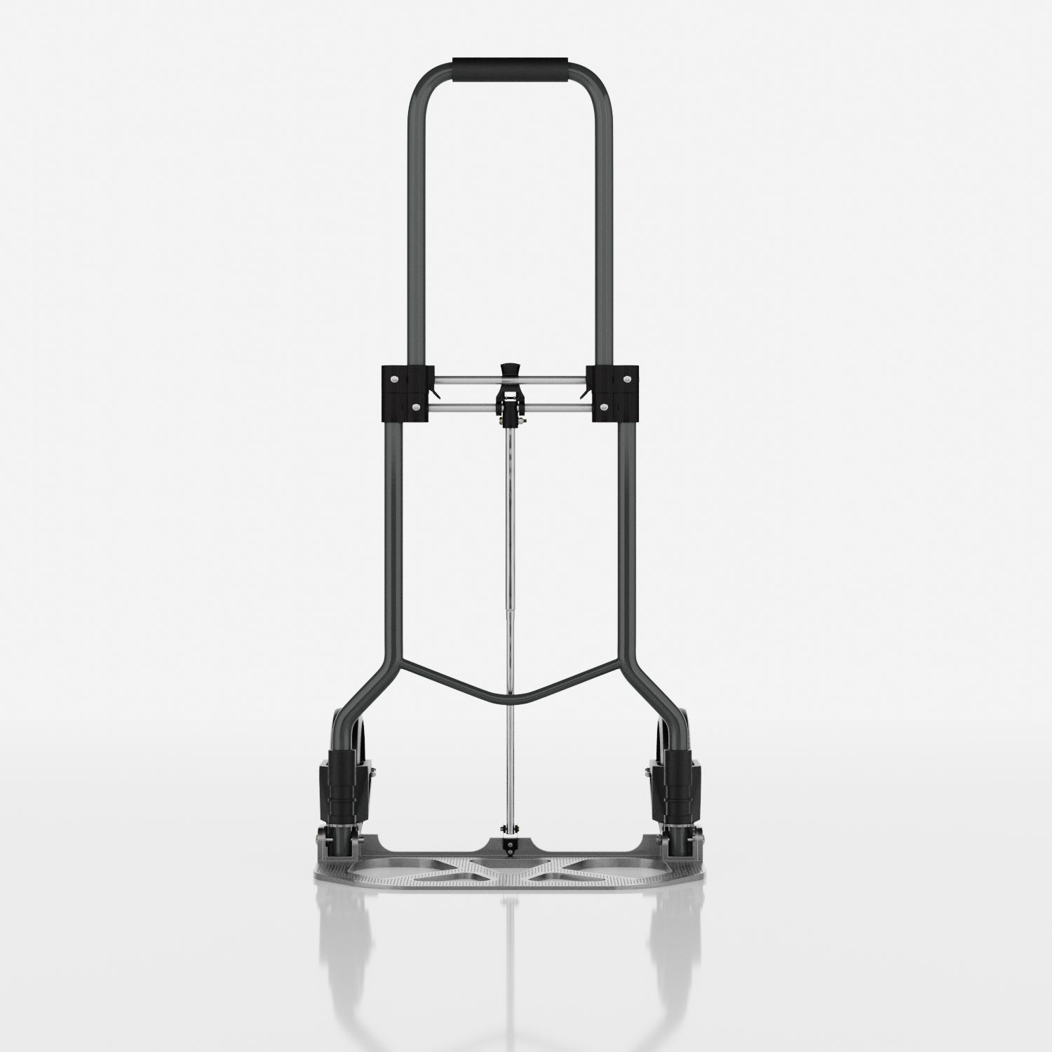TroniTechnik Sackkarre Handkarre Transportkarre Handwagen, klappbar bis 100 kg Tragfähigkeit, (Transportkarre mit fixierbarem Tragegriff, rutschfeste Transportfläche), faltbar, BxTxH 48x42x98cm, Handkarre zum Transport, Schaumstoffgriff