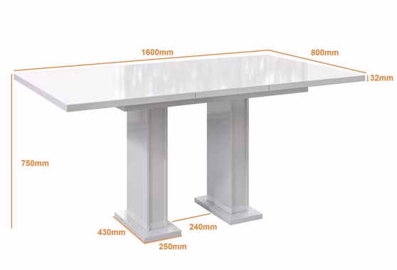 Compleo Esstisch Sole Esszimmertisch, ausziehbar 120-160 cm, Esszimmer
