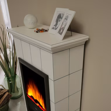 Albero Elektrokamin Binz, mit Heizung, 2 Heizstufen 1000/2000 W, LED 3D Flammeffekt