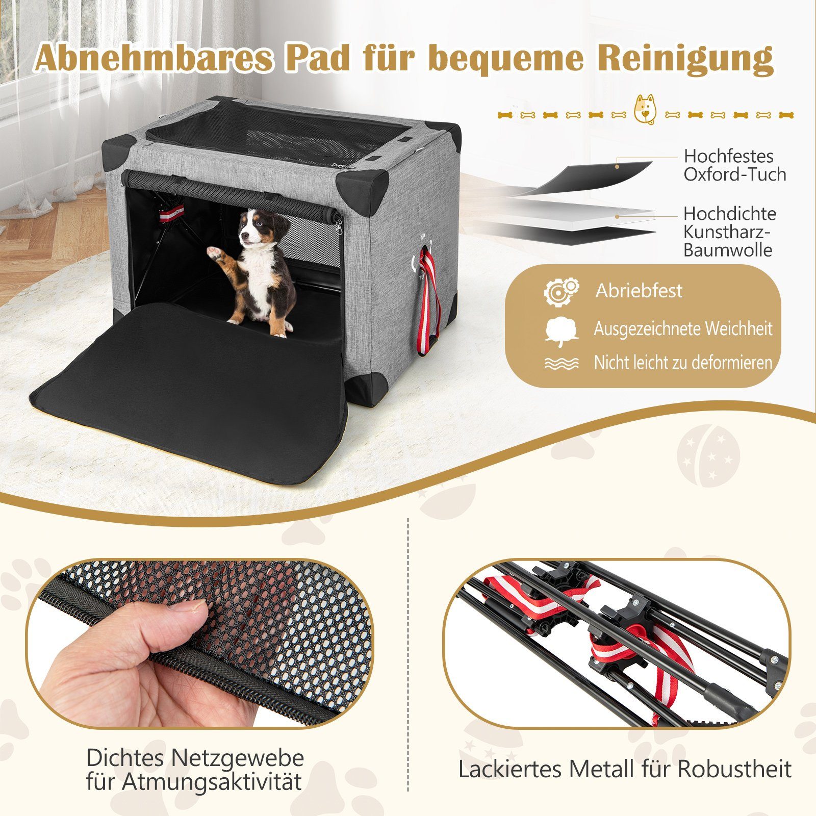 COSTWAY Tiertransporttasche Hundebox bis 15,00 kg, M bis 15 kg