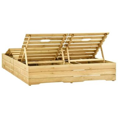 vidaXL Gartenliege Doppel-Sonnenliege Grün Imprägniertes Kiefernholz