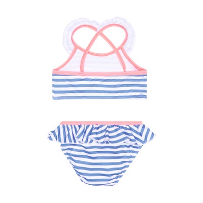 Bikini, mittelblau für Mädchen