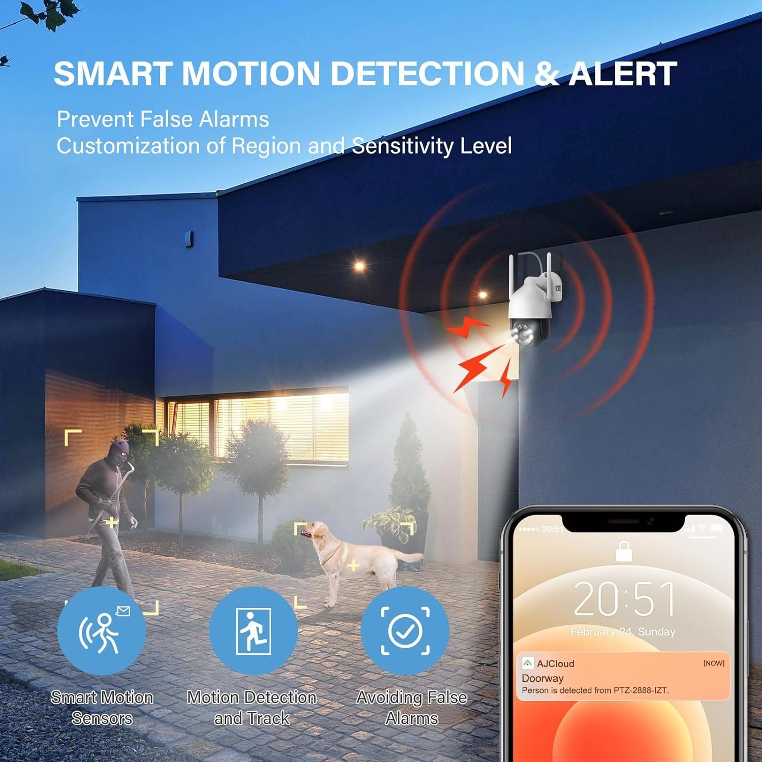 YI Überwachungskamera Aussen WLAN IP Kamera Outdoor PTZ Dome WiFi IP Überwachungskamera