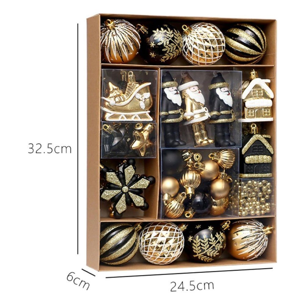 Sarfly Christbaumschmuck Weihnachtskugeln, Weihnachtsbaum Dekorationsset