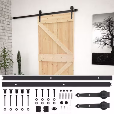 vidaXL Schiebetür Schiebetür mit Beschlag 80x210 cm Kiefer Massivholz (1-St)