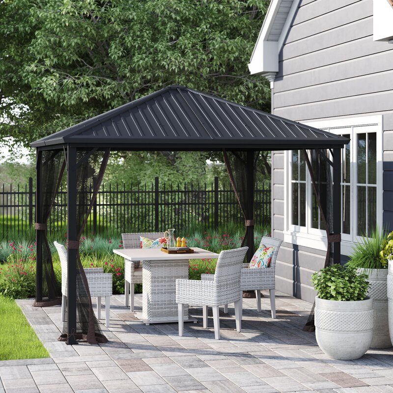 Acuff 10 Ft. W x 10 Ft. D Steel Patio Gazebo