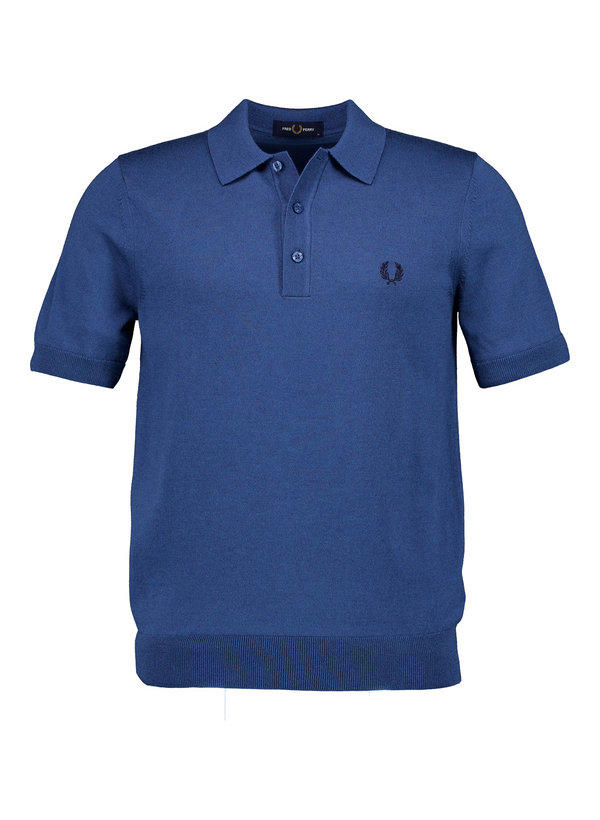 Fred Perry, Polo-Shirt, Baumwoll-Strick, blau