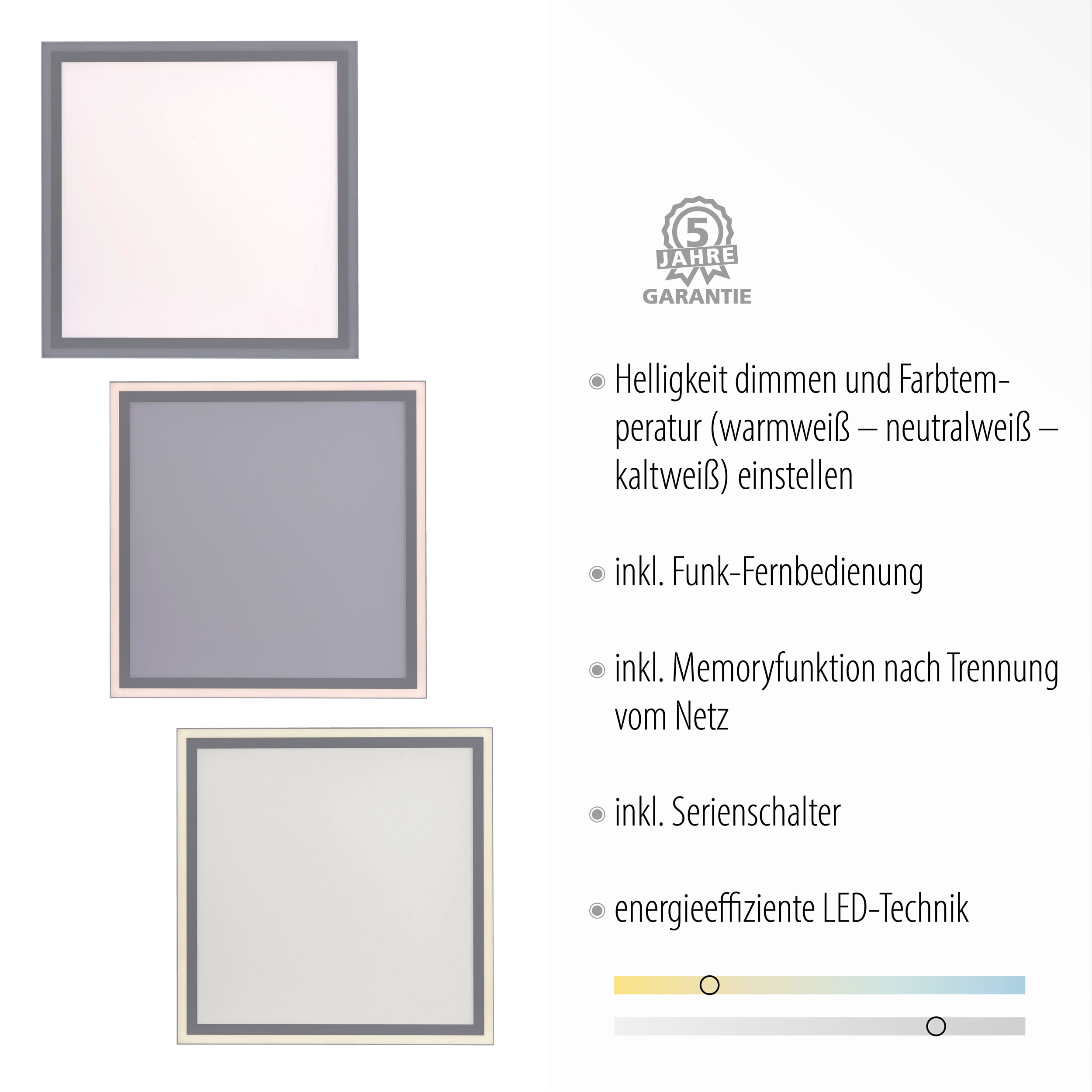 JUST LIGHT.LED-Deckenleuchte 2flg
