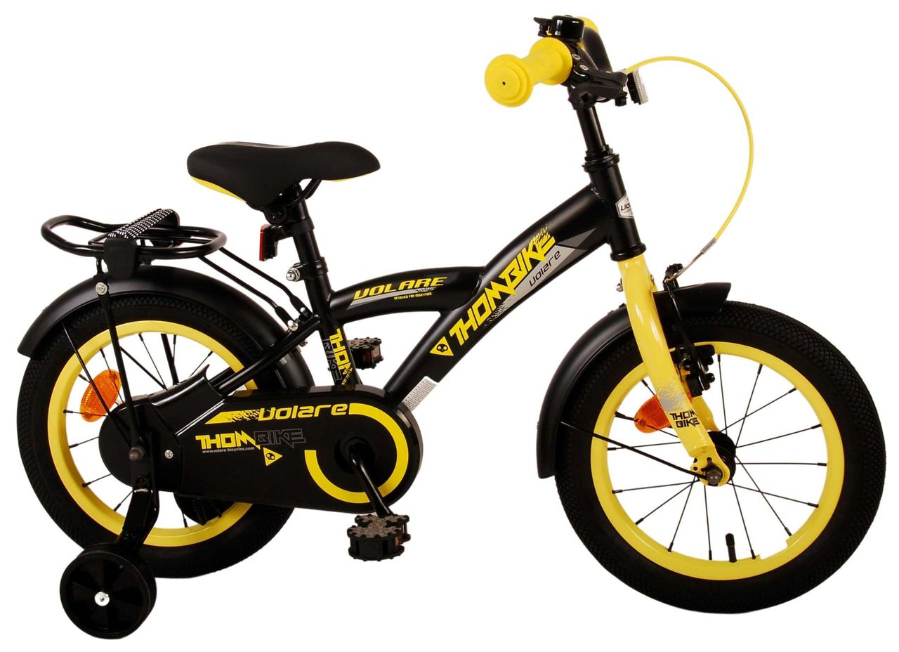 Volare Thombike Kinderfahrrad - Jungen - 14 Zoll - Schwarz Gelb