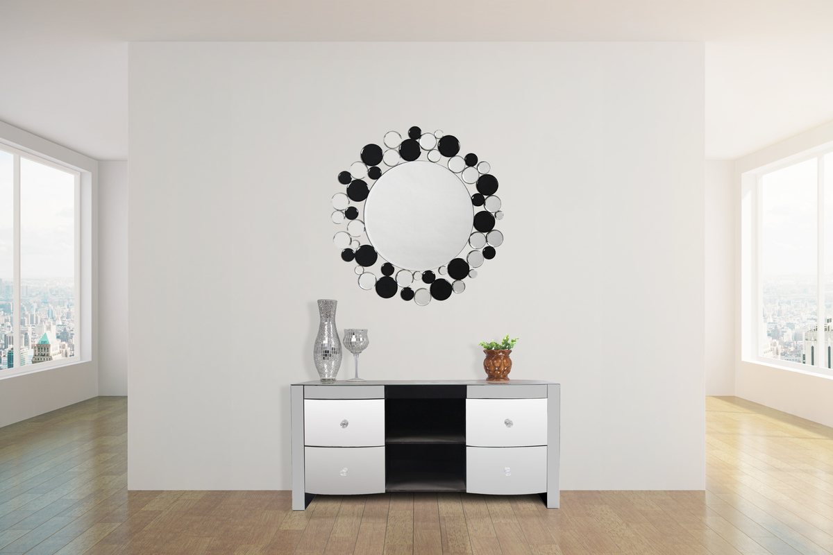 Kayoom Wandspiegel Bubble 1925 Silber / Schwarz