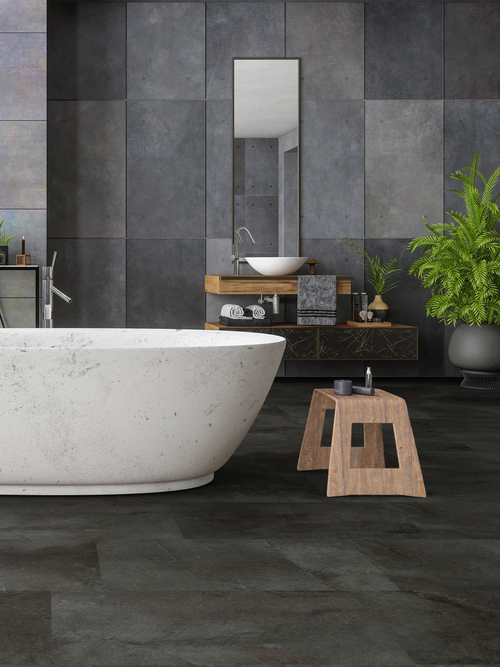 Marathon Tiles Vinylboden, Shadow Grey 61111427