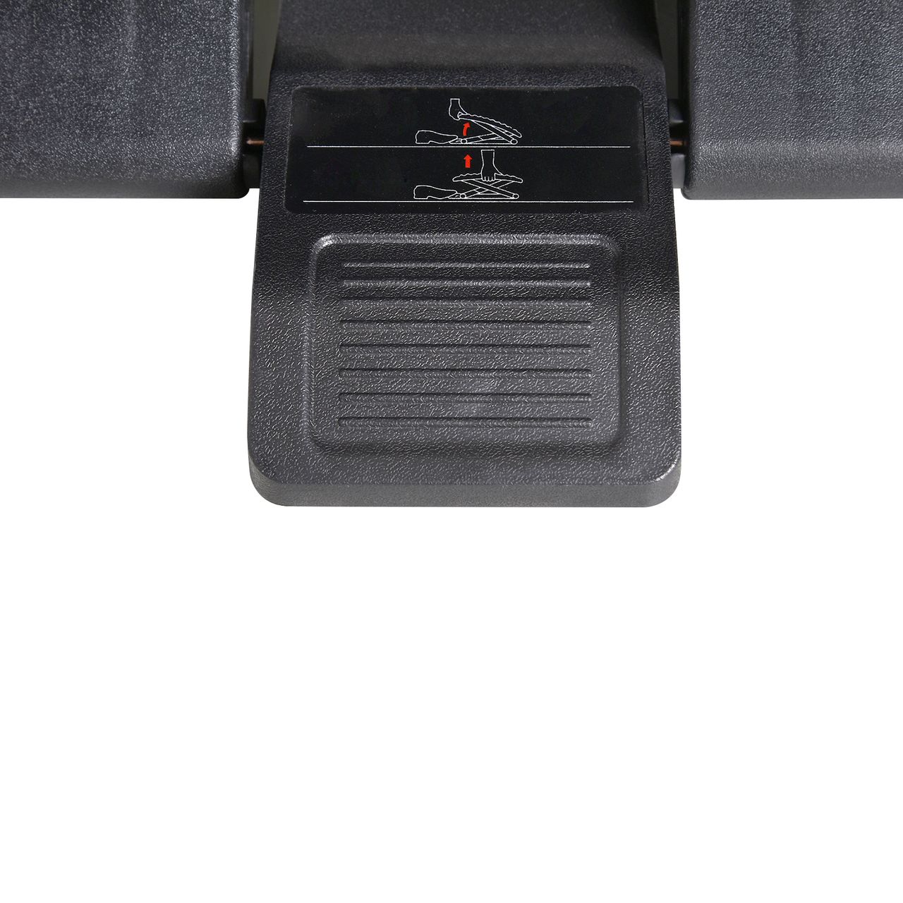 HOMCOM Fußstütze, Fußablage, Fußablage, 3 Höhen Verstellbar, HIPS, schwarz, 45 x 34 x (10-16,5) cm