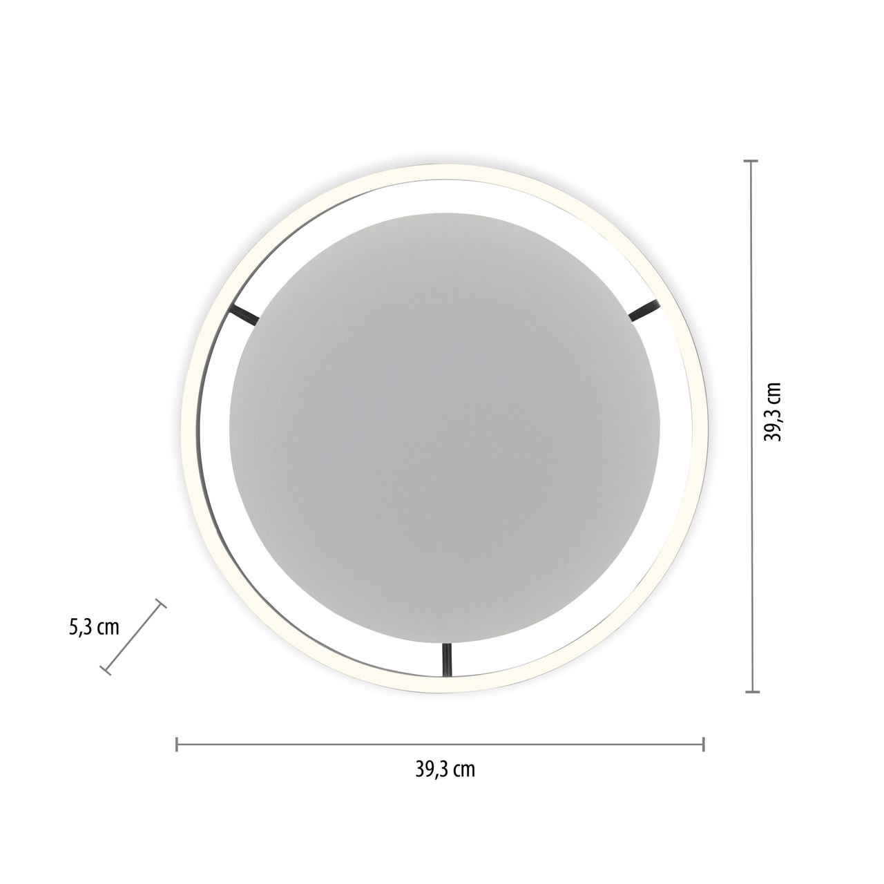 JUST LIGHT JUST LIGHT. LED Deckenleuchte RITUS, rund, 3-Stufen Dimmer, 3000Kelvin,  Innenleuchte, IP20