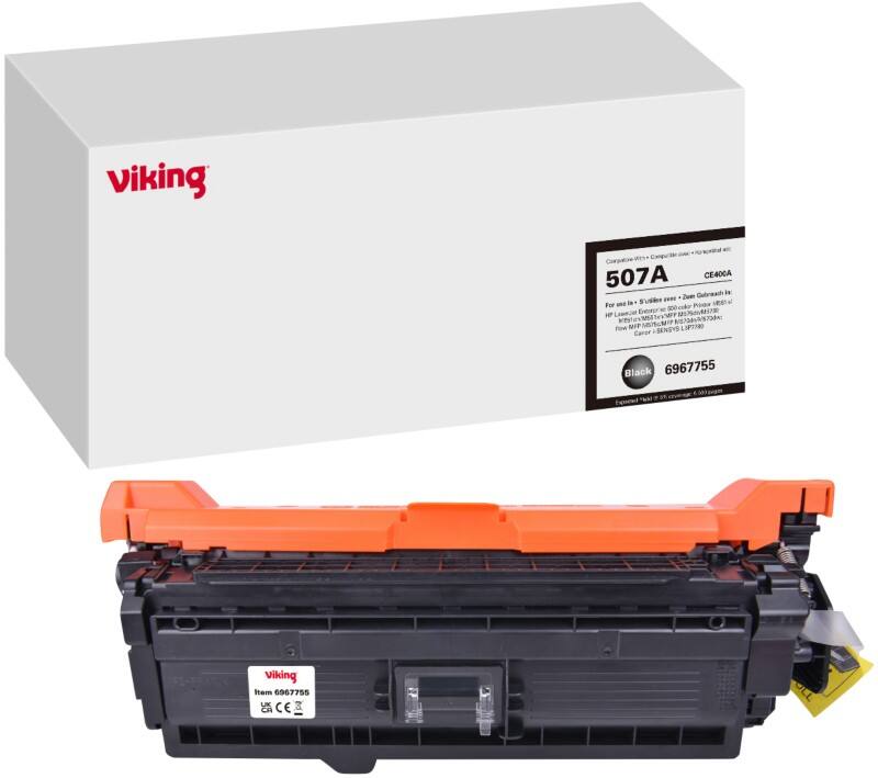 Viking 507A Kompatibel HP Tonerkartusche CE400A Schwarz