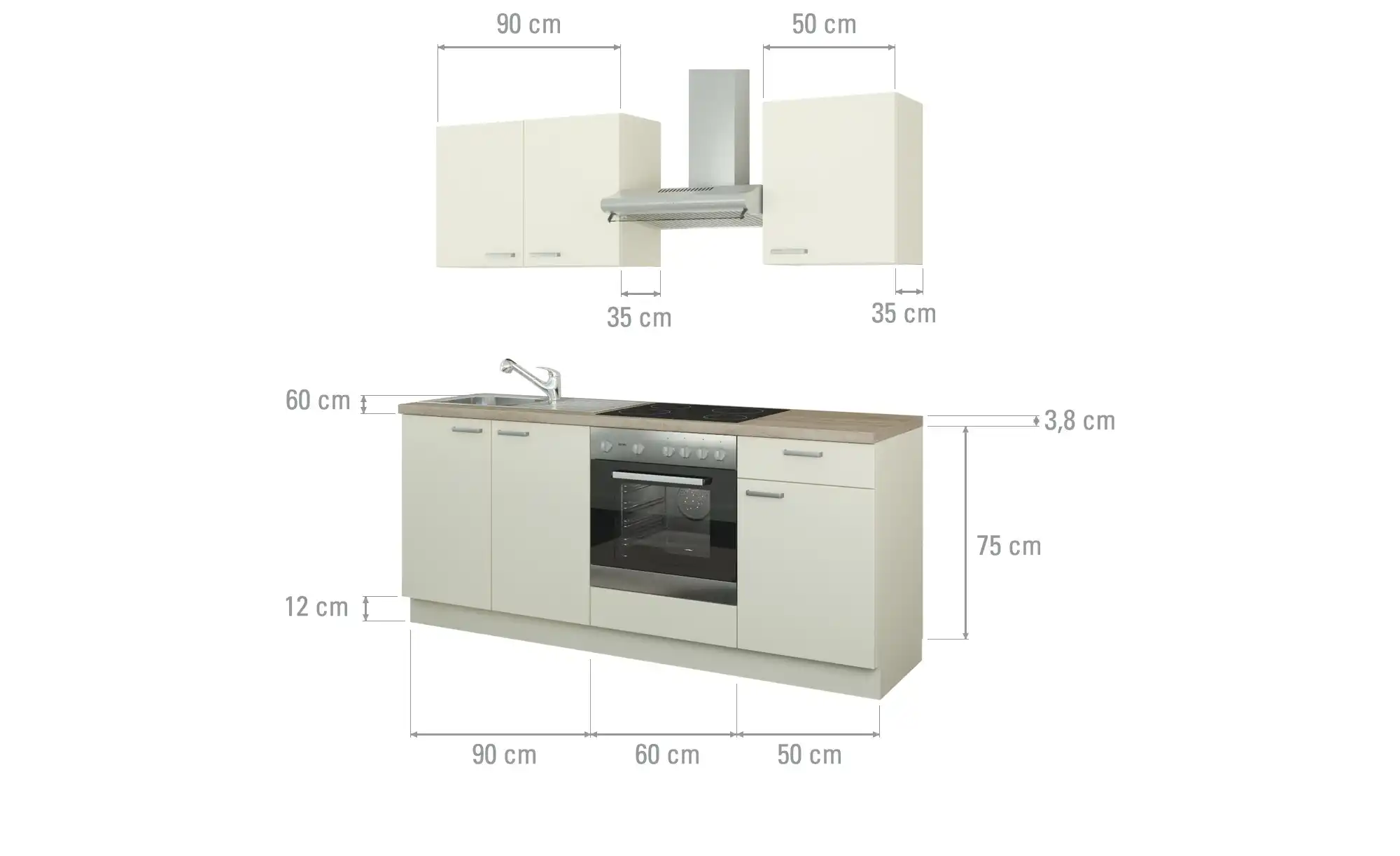 Küchenzeile mit Elektrogeräten