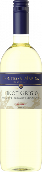 Contessa Marina Pinot Grigio Terre Siciliane IGT Contessa Marina Italien  trocken - 6er Karton