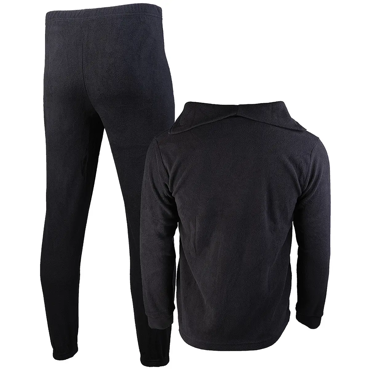 Unterwäsche Thermofleece Zipper schwarz