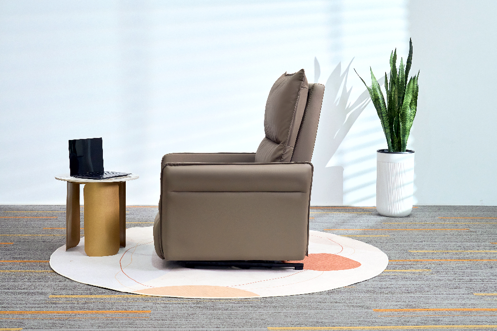 Happy Home Elektrischer Schaukel- und Massagesessel mit Heizfunktion, Beinanhebung & Airbag HWP74-BRN braun