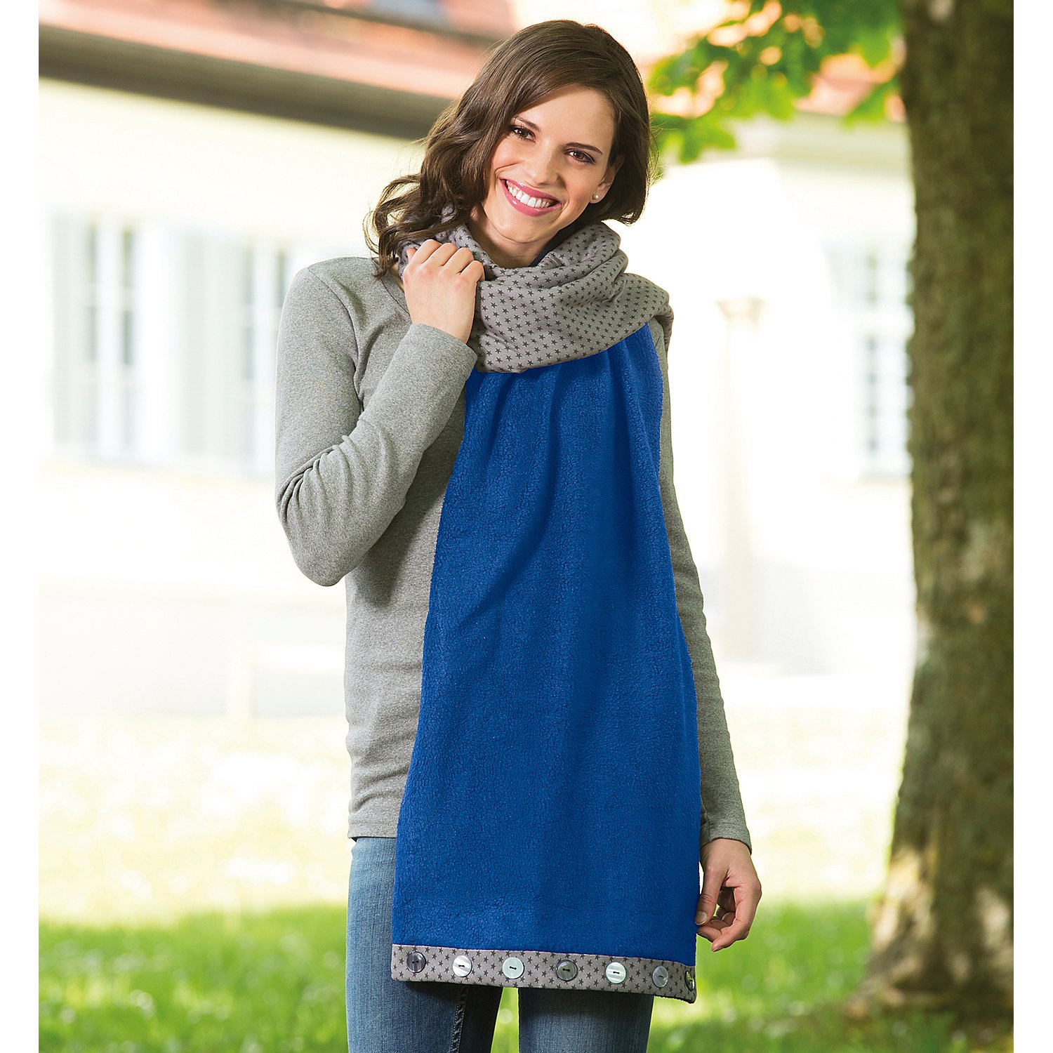 Fleecestoff, royalblau