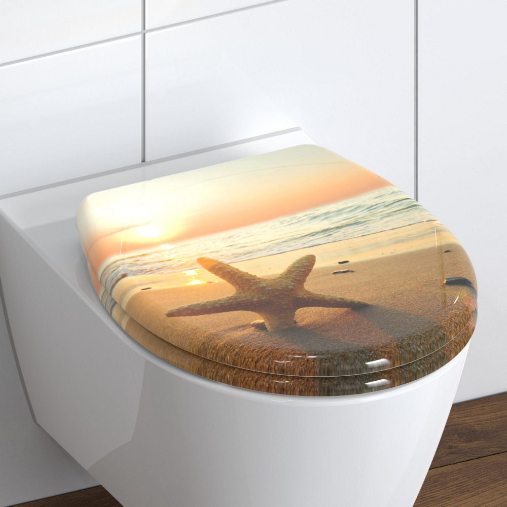 Schütte WC-Sitz SEA STAR Duroplast Motiv Strand