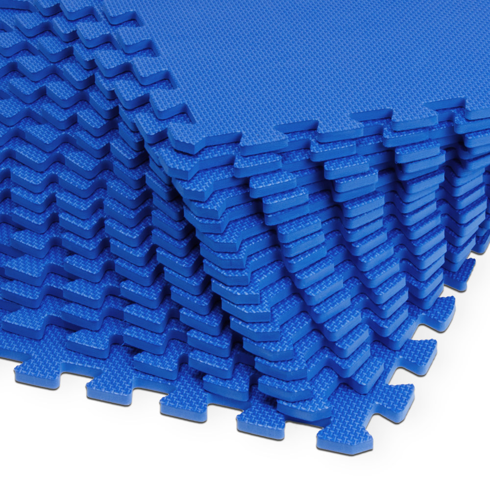 DEUBA Bodenschutzmatte - Puzzlematte 8er Set 45 x 45 x 1cm blau