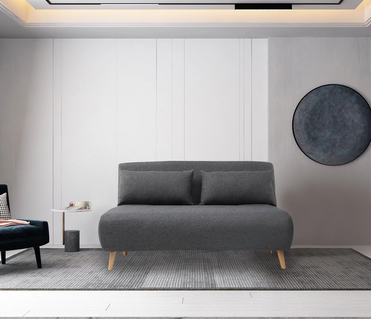 Happy Home Happy Home Schlafsessel inkl. Kissen 141 x 90 x 71 cm grau