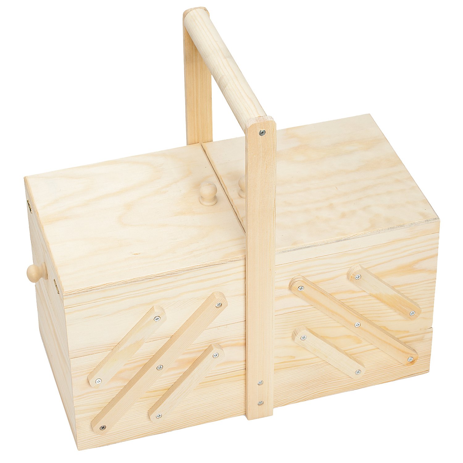 Holz-Nähkästchen, 35 x 18 x 18 cm
