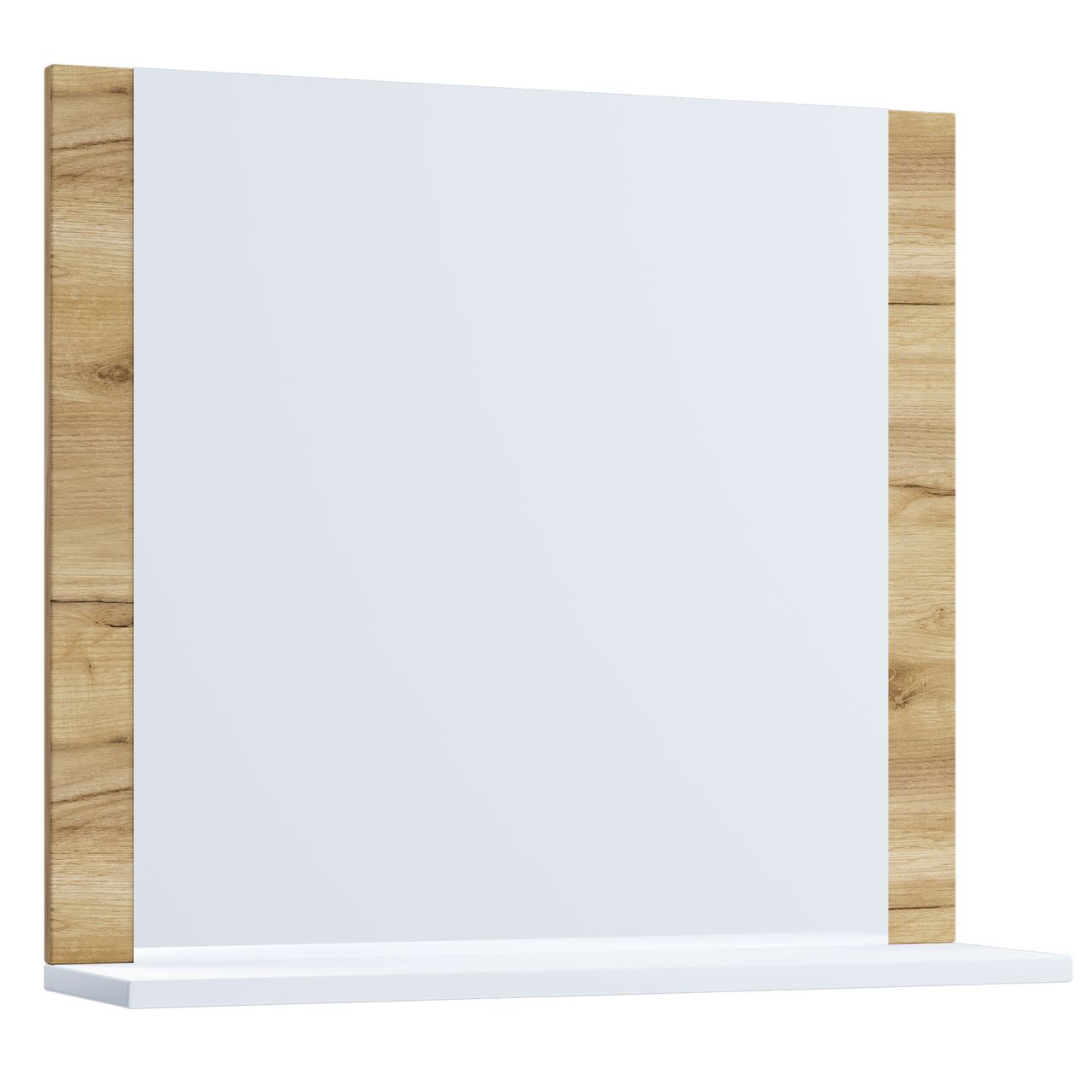 VCM Spiegel Lendas mit Ablage 60 cm Honig-Eiche/Weiß