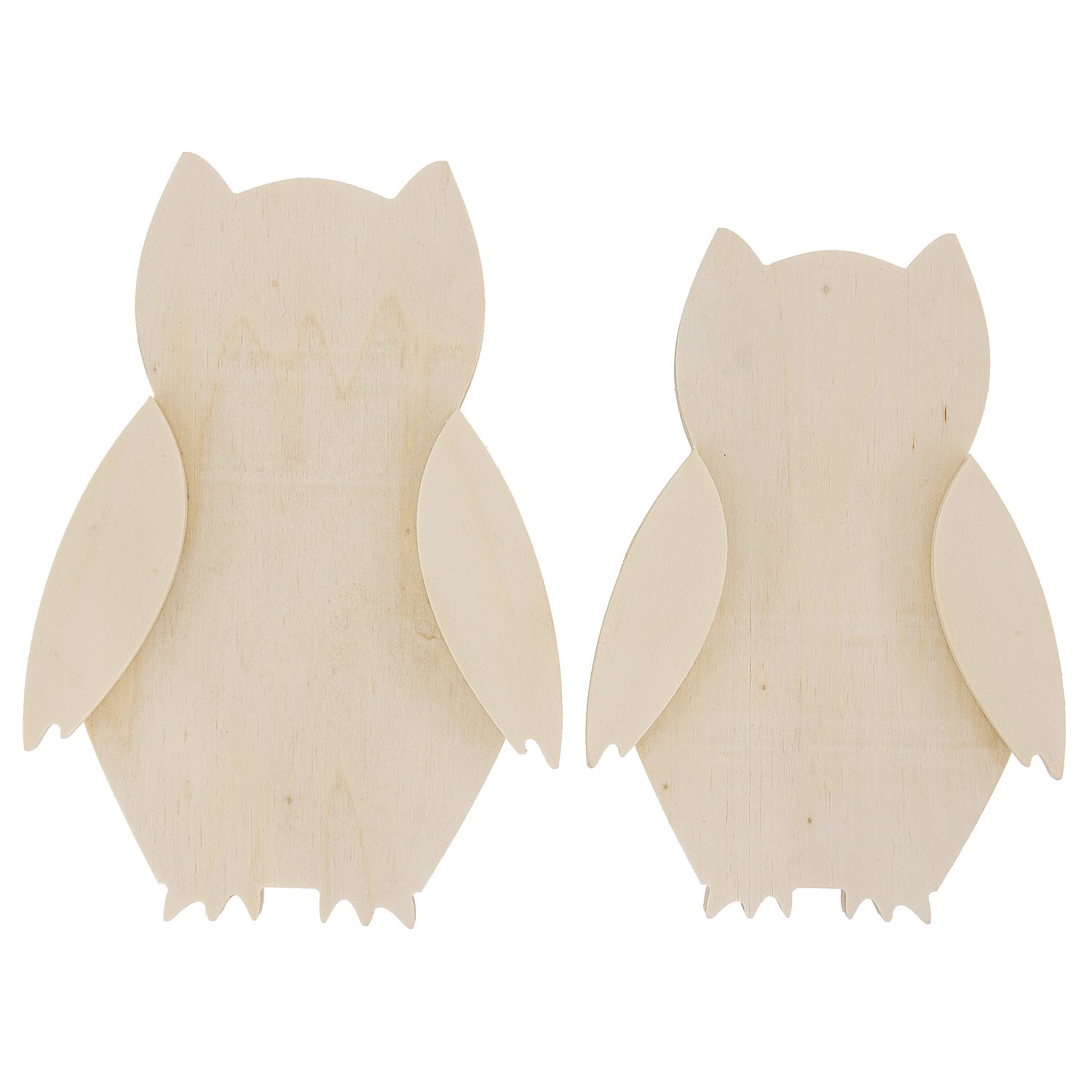 Eulen aus Holz, 2 Stück