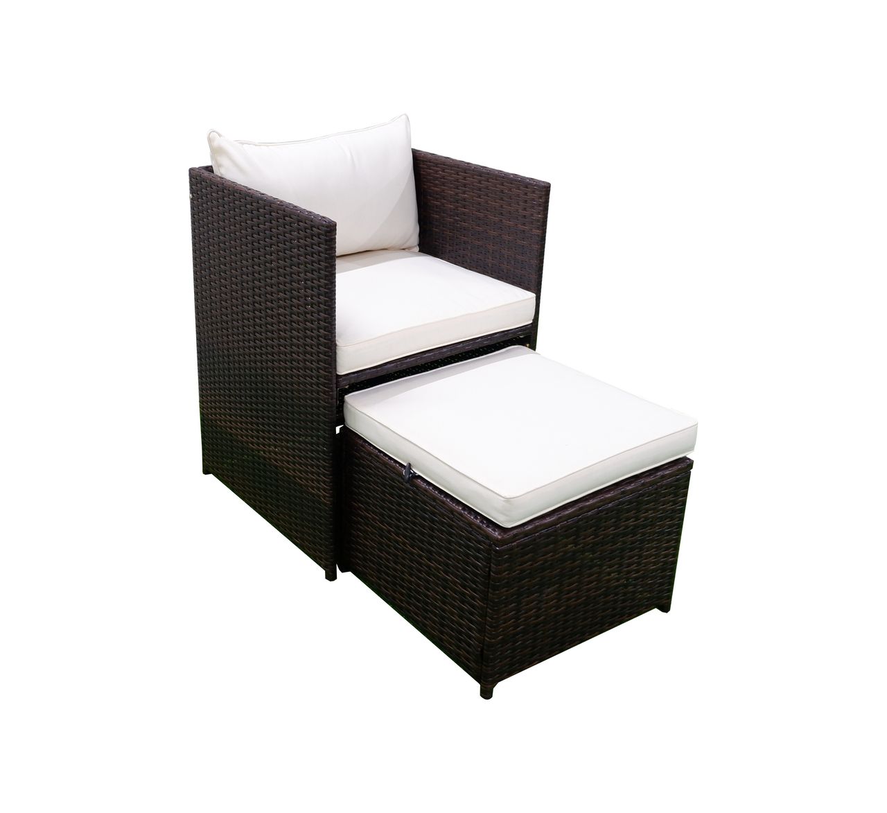 Solax Sunshine Polyrattan-Sitzgruppe 22tlg. Gartenmöbel Rattan-Set